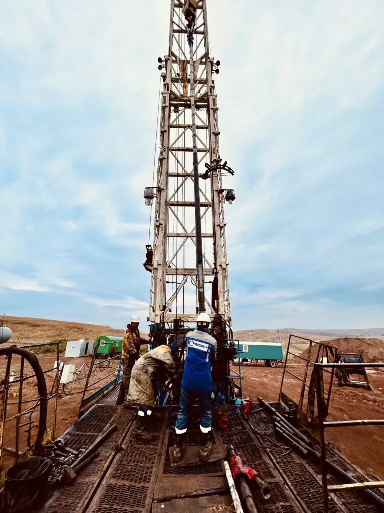 Якорь до установки в открытом стволе